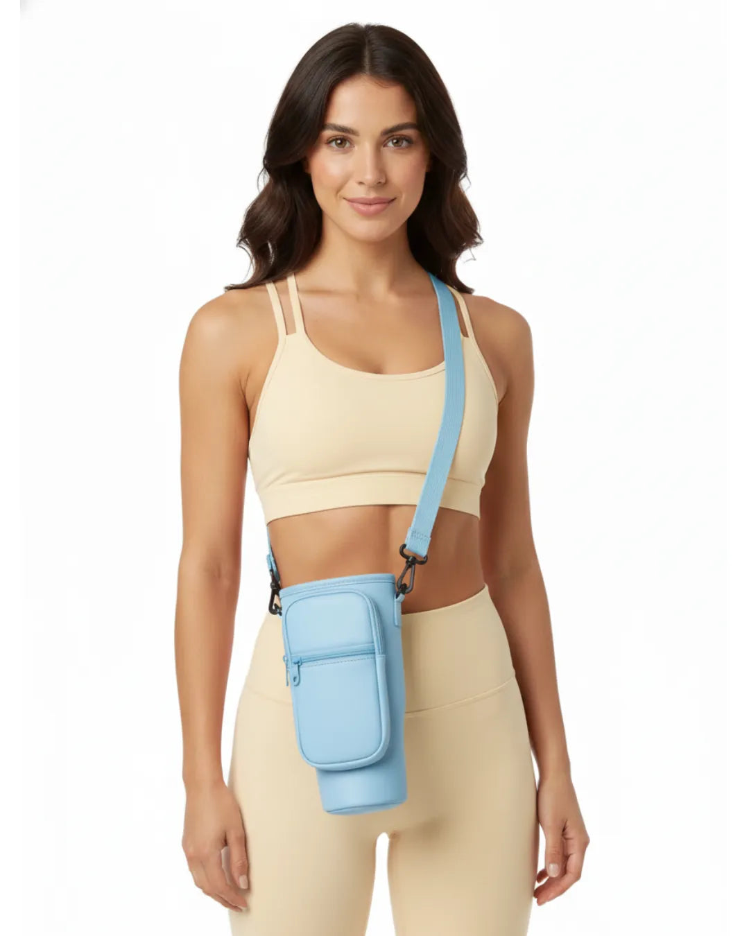 Bolsa Porta Garrafa de Água com Alça Ajustável Impermeável ou KIT com Bolsa+Copo Térmico 890ml