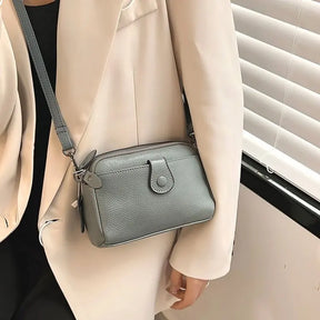 Bolsa de ombro de couro genuíno para mulheres, bolsas femininas pequenas crossbody, bolsa para celular, embreagens de dia, casual, nova