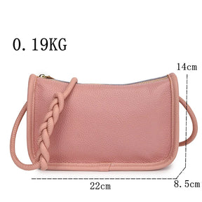 Bolsa Feminina Transversal de Couro Legítimo