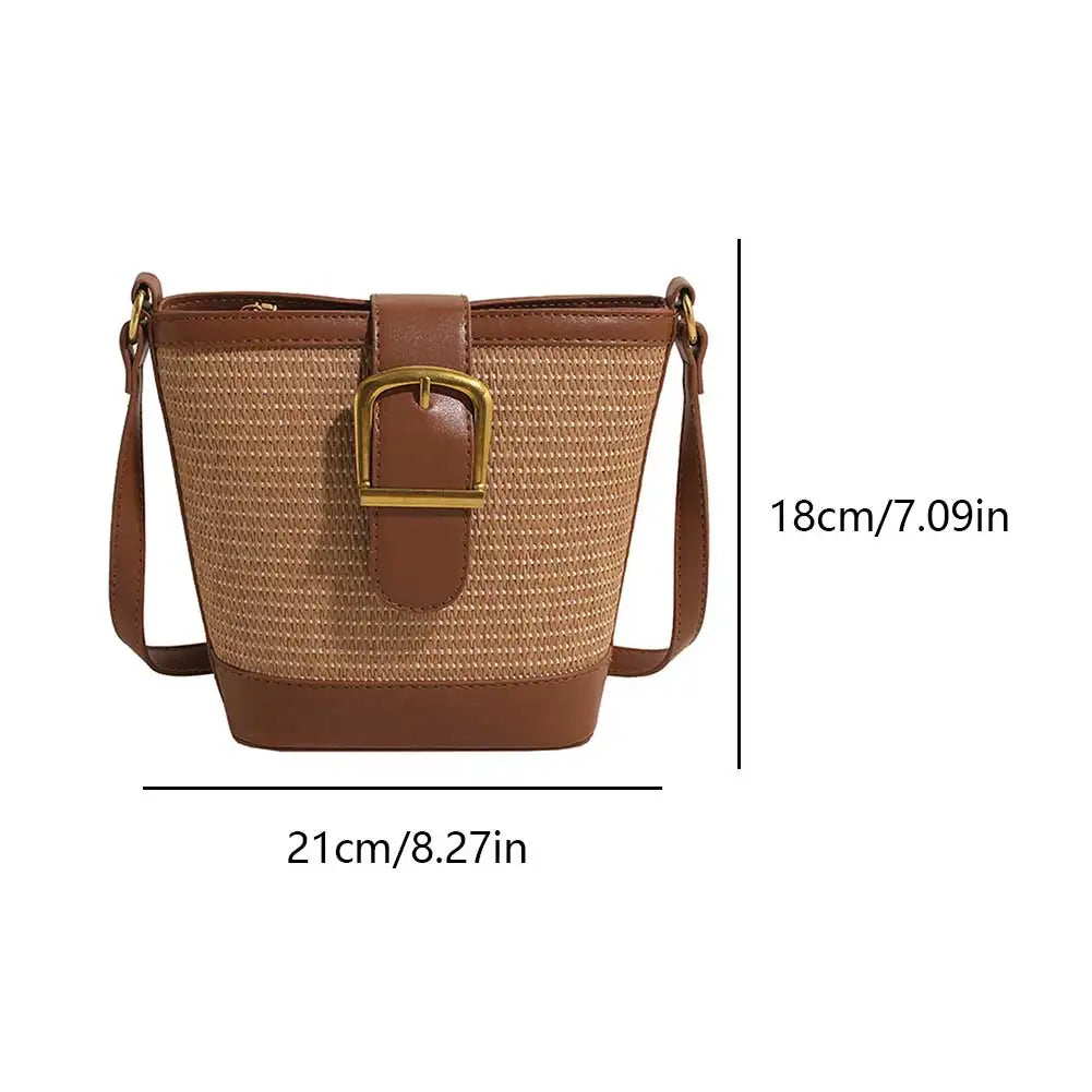 Bolsa de Palha Feminina Transversal