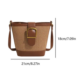 Bolsa de Palha Feminina Transversal