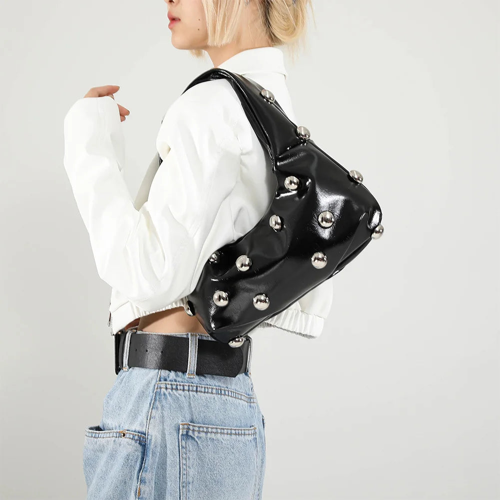 Bolsa feminina de ombro, Transversal, Cravejada