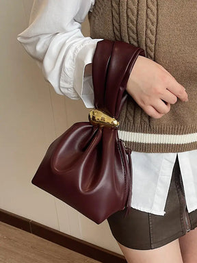 Bolsa Feminina de Mão Texturizada em PU