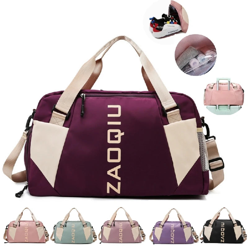 Bolsa de Academia Feminina Allurea – Compartimento para Roupas Molhadas e Sapatos