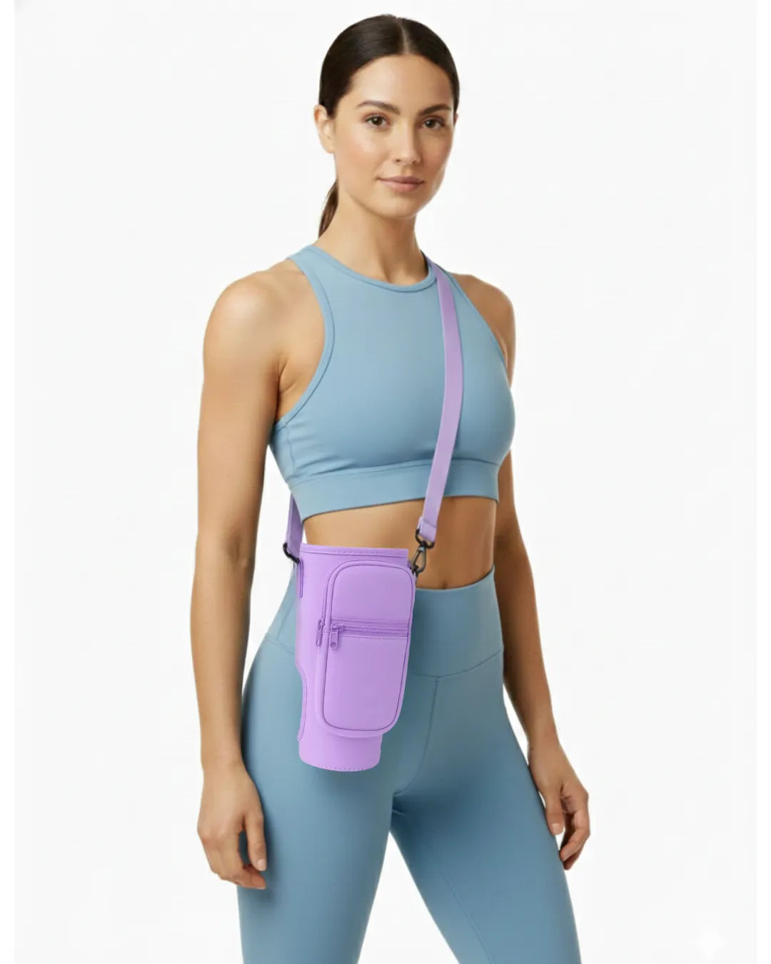 Bolsa Porta Garrafa de Água com Alça Ajustável Impermeável ou KIT com Bolsa+Copo Térmico 890ml